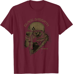 Black Sabbath US Tour 78 Masken T-Shirt - T-Shirt | Maroon