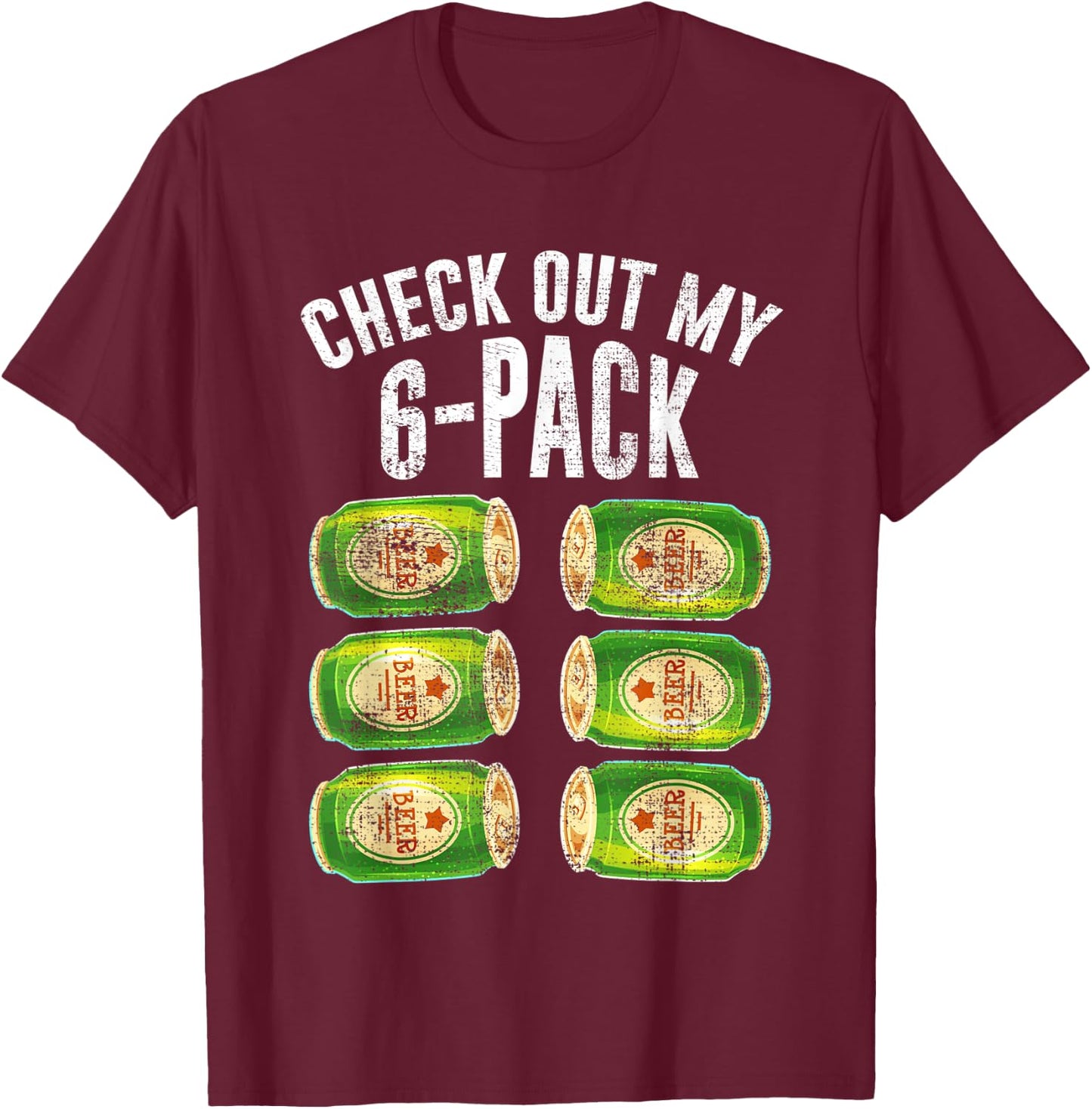 Check out my six pack beer Design for a Beer Lover T-Shirt - T-Shirt | Maroon