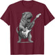 Shar Pei Playing Guitar Rock Music Dog Lovers T-Shirt - T-Shirt | Maroon