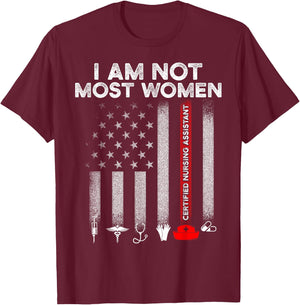 CNA Most Women Certified Nursing Assistant DA1 T-Shirt - T-Shirt | Maroon