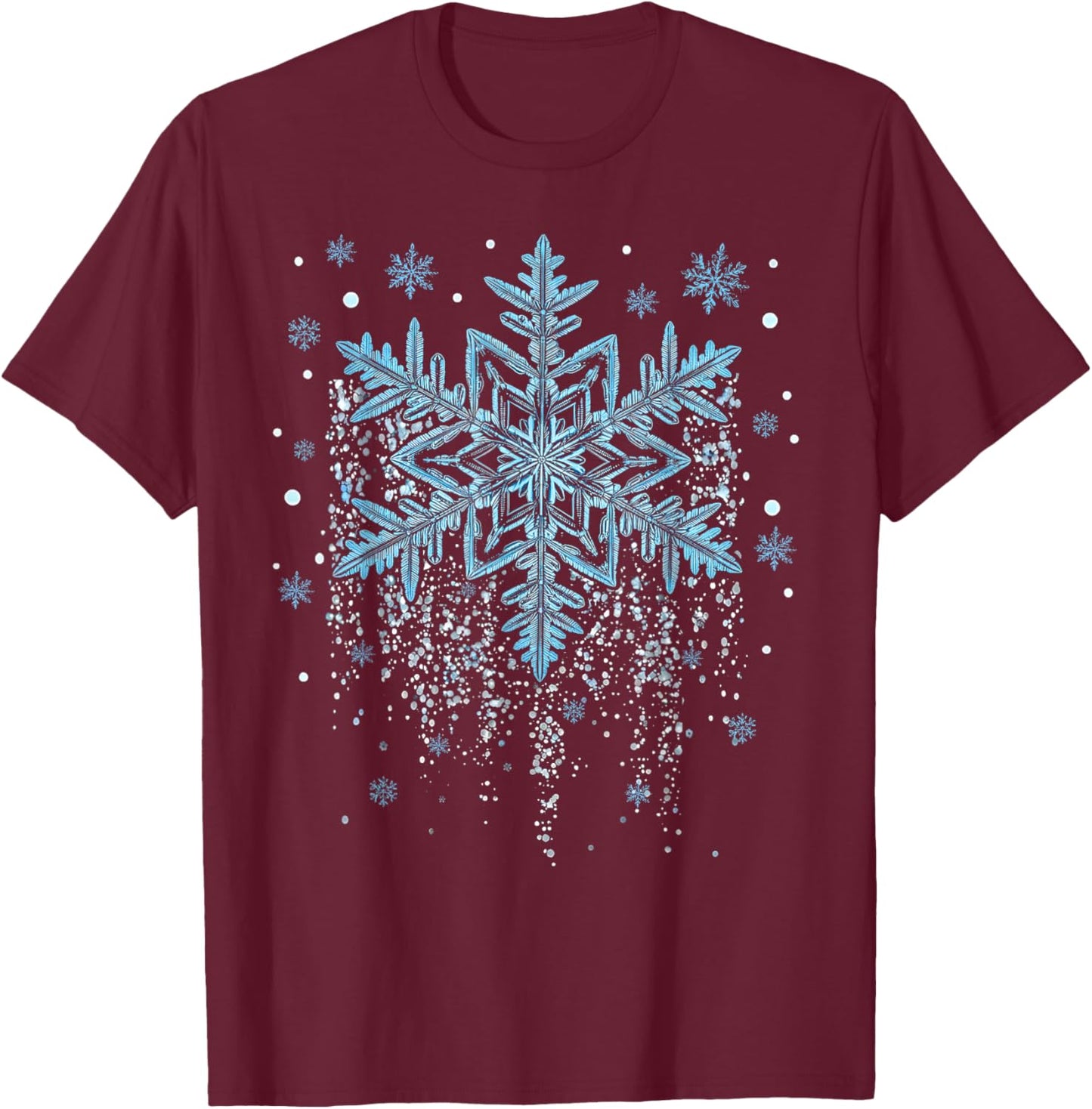 Snowflake Costume Winter Christmas Matching Kids T-Shirt - T-Shirt | Maroon
