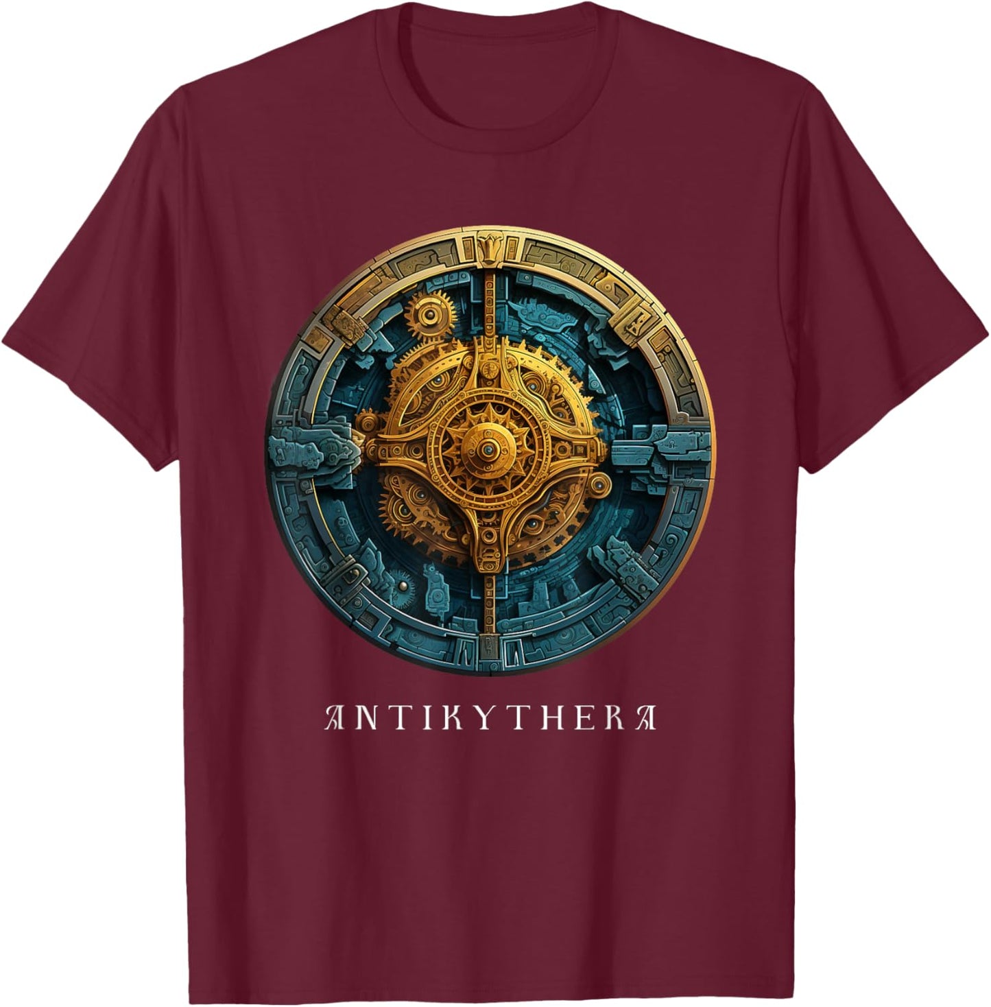 Antikythera Mechanism Greek Computer Ancient Greece T-Shirt - T-Shirt | Maroon