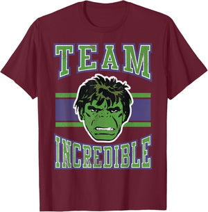 Marvel Classic Team Incredible Hulk Graphic T-Shirt - T-Shirt | Maroon