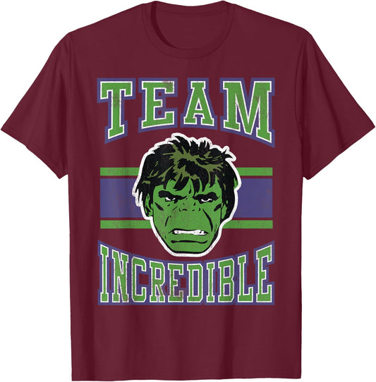Marvel Classic Team Incredible Hulk Graphic T-Shirt - T-Shirt | Maroon
