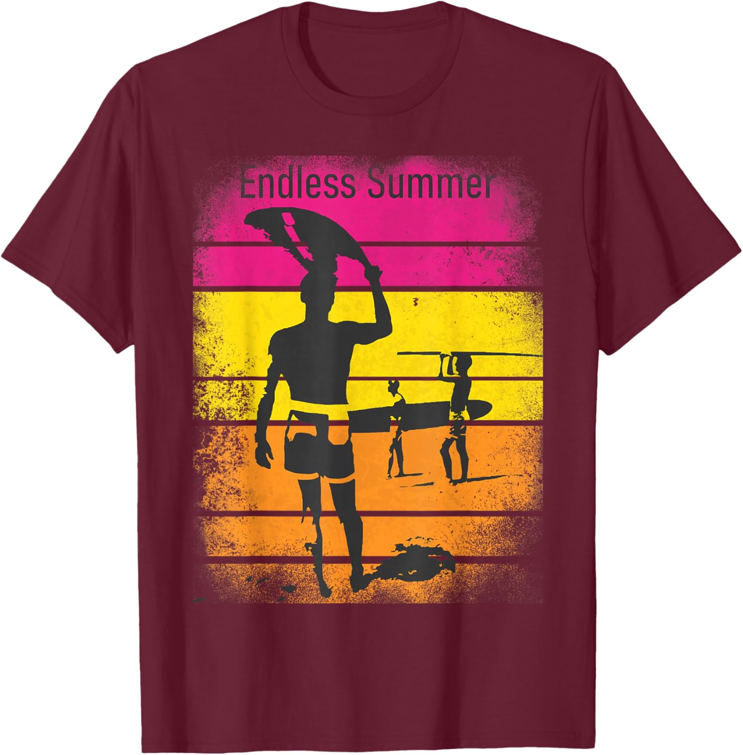 Vintage Endless Summer T-Shirt - T-Shirt | Maroon
