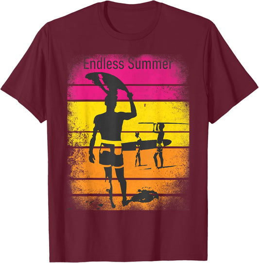 Vintage Endless Summer T-Shirt - T-Shirt | Maroon