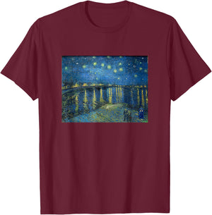 Starry Night Over The Rhone Doctor Visit T-Shirt - T-Shirt | Maroon