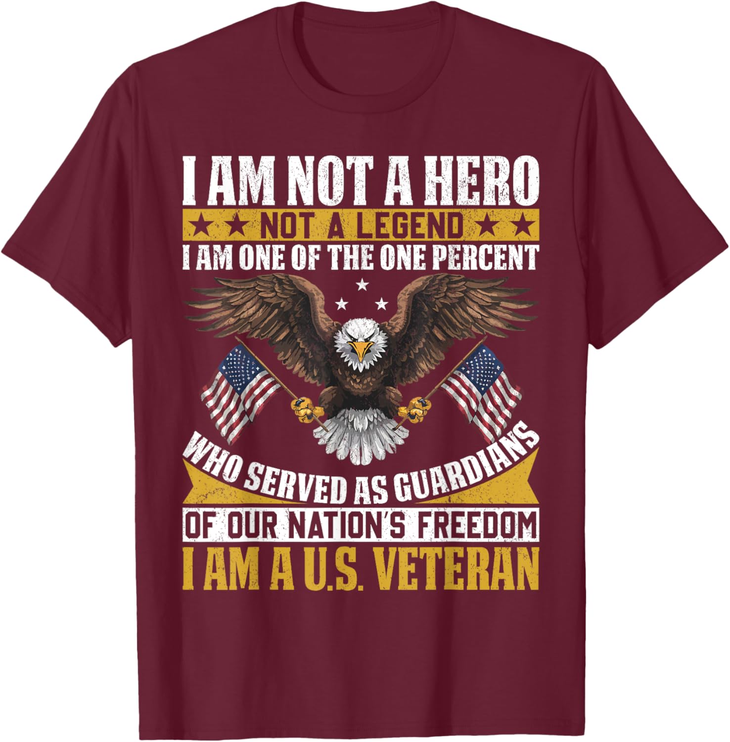 Veteran USA Veterans Day US Army America Veteran T-Shirt - T-Shirt | Maroon