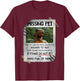 Great fun T-rex Design with dinosaur missing Pet T-Shirt - T-Shirt | Maroon