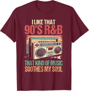 R&B Artist girls Vintage 90 s r and b graphic T-Shirt - T-Shirt | Maroon