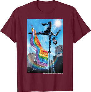 DC Comics Pride Nightwing Flag Flip T-Shirt - T-Shirt | Maroon