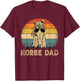 Vintage Horse Dad Horse Lovers Daddy Father's Day T-Shirt - T-Shirt | Maroon