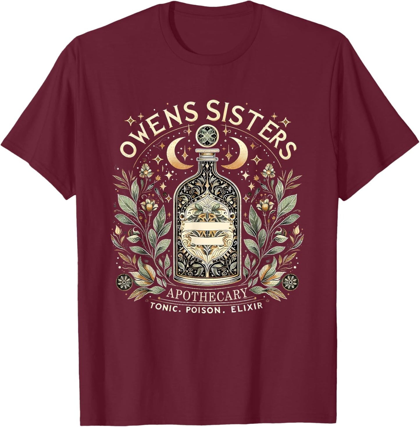 Halloween Sisters Practical Magic Girls Womans T-Shirt - T-Shirt | Maroon