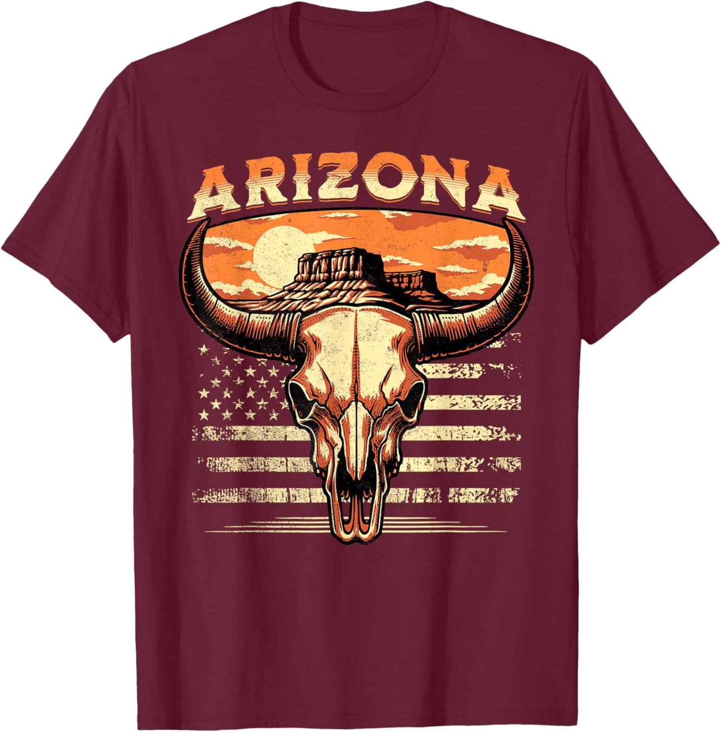 Arizona , Black, S T-Shirt - T-Shirt | Maroon