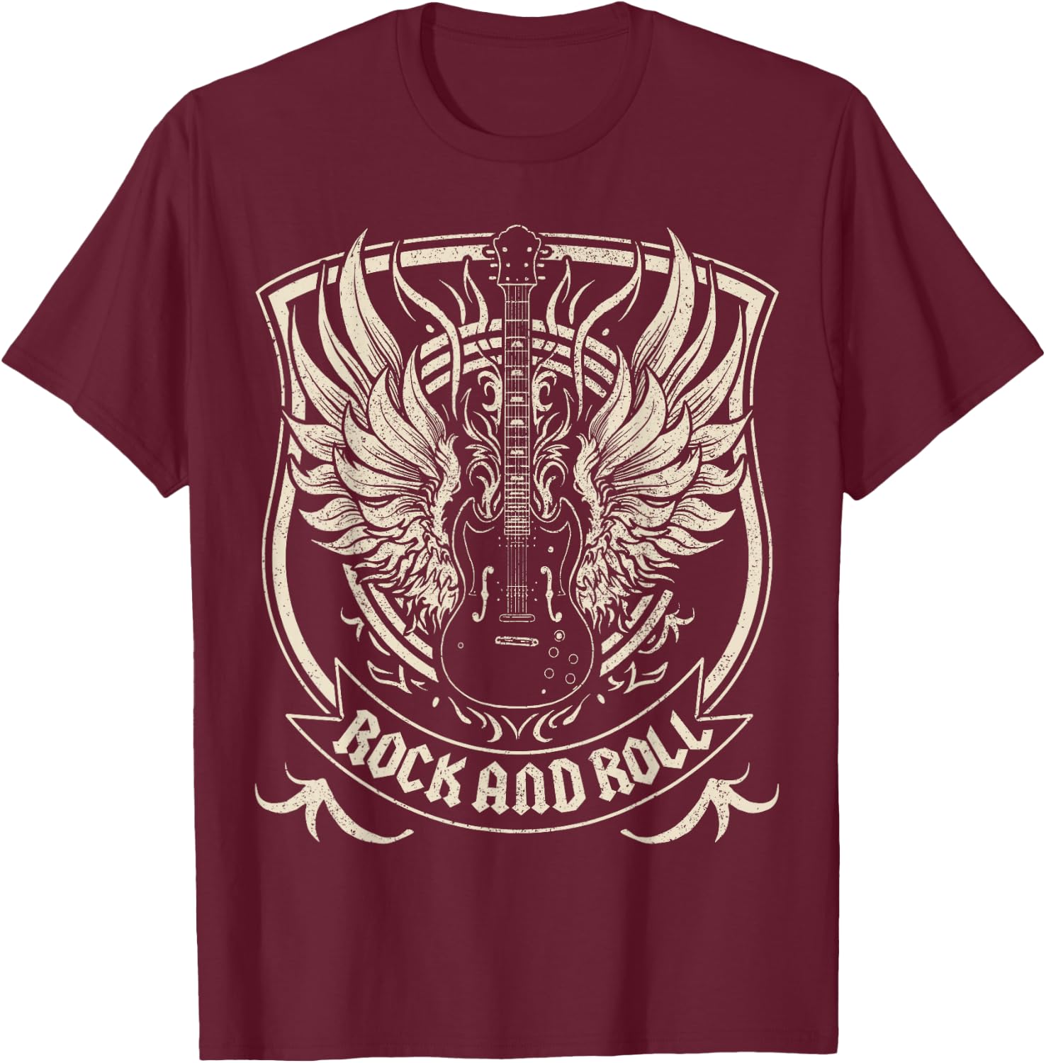 Rock Band Rock Concert Outfits Vintage Rock and Roll Costume T-Shirt - T-Shirt | Maroon