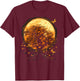 Fall Autumn falling leaves with Tree and Butterfly T-Shirt - T-Shirt | Maroon
