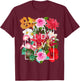 Flowers of Maldives Word Art - Maldives Vacation Souvenir T-Shirt - T-Shirt | Maroon