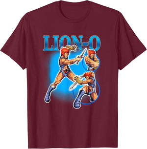 ThunderCats Iconic Lion-O Retro Vintage Collage Chest Poster T-Shirt - T-Shirt | Maroon