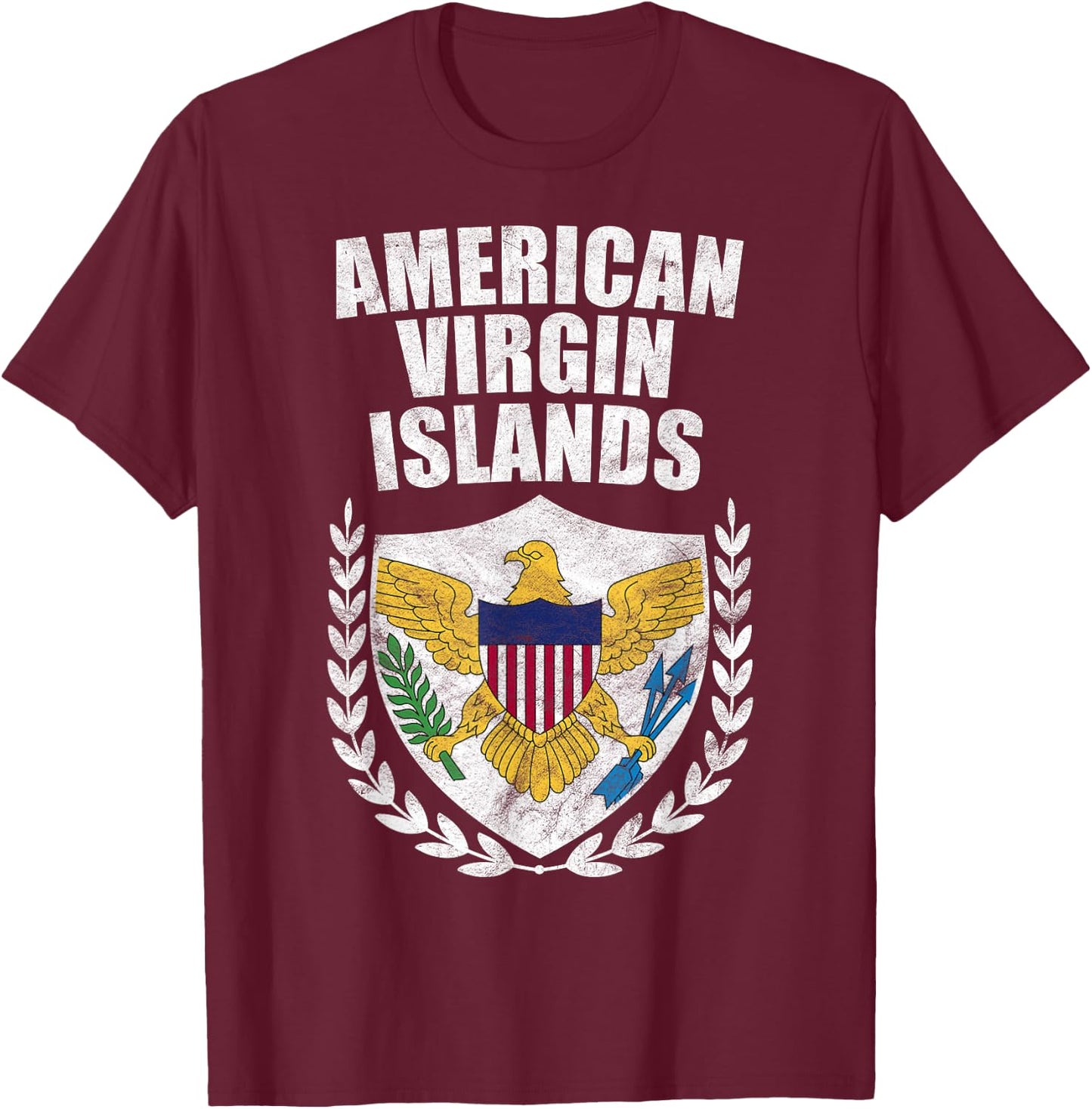 American Virgin Islands T-Shirt - T-Shirt | Maroon