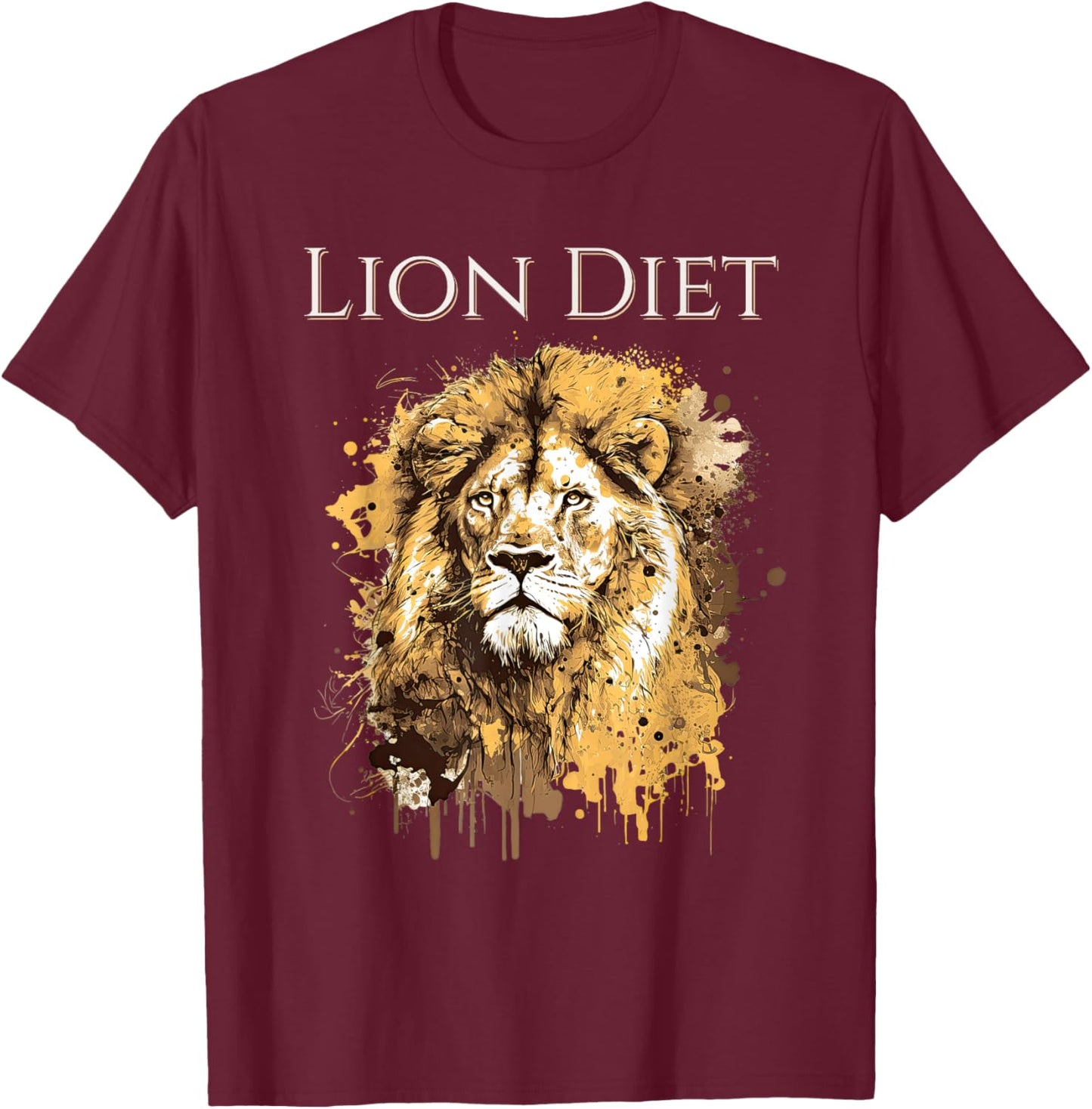 Carnivore: Zero Carb Lion Diet Lifestyle T-Shirt - T-Shirt | Maroon