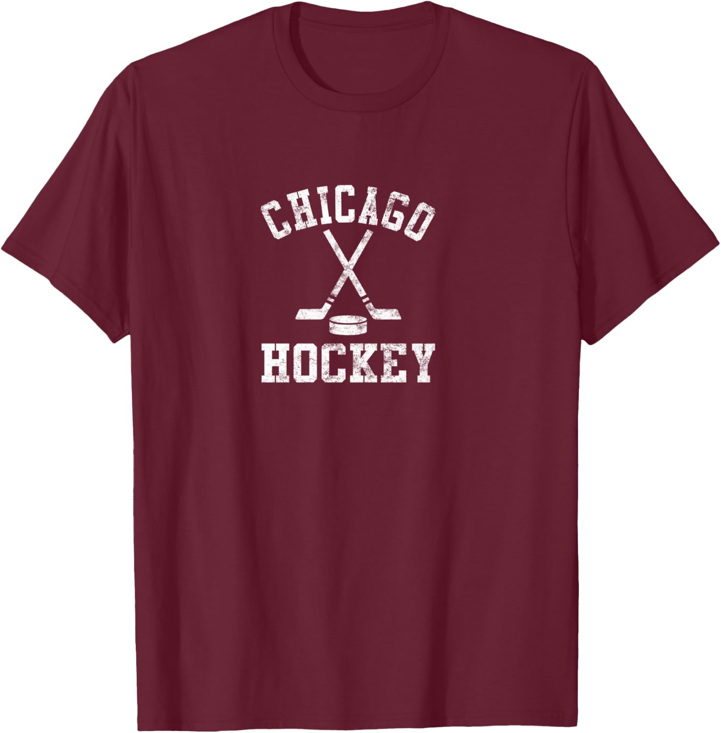 Vintage Chicago Hockey T-Shirt - T-Shirt | Maroon