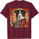 Border Collie Dog Japanese Art Samurai Ukiyo-e Vintage T-Shirt - T-Shirt | Maroon