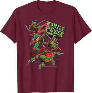 Teenage Mutant Ninja Turtles: Mutant Mayhem Turtle Power T-Shirt - T-Shirt | Maroon