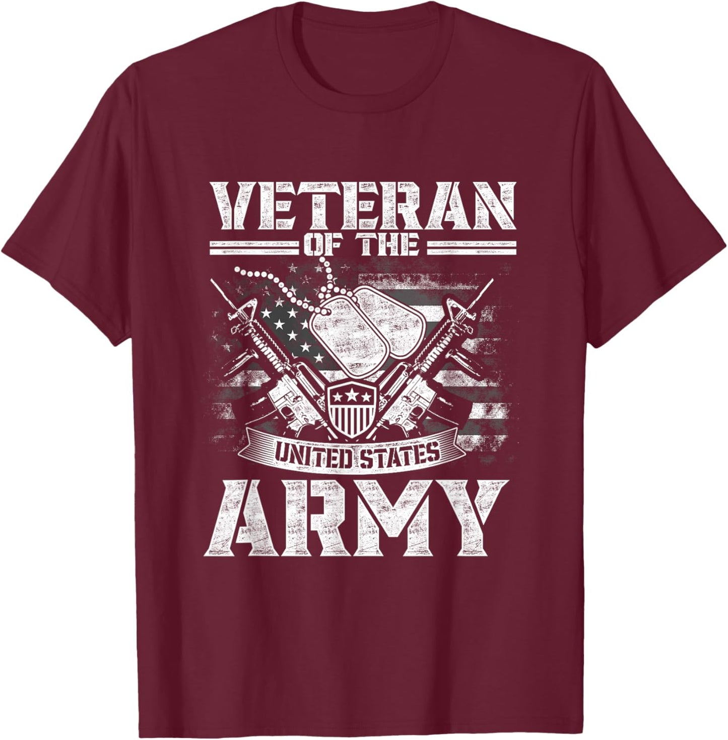 Veteran of United States US Army veteran Father's Day T-Shirt - T-Shirt | Maroon