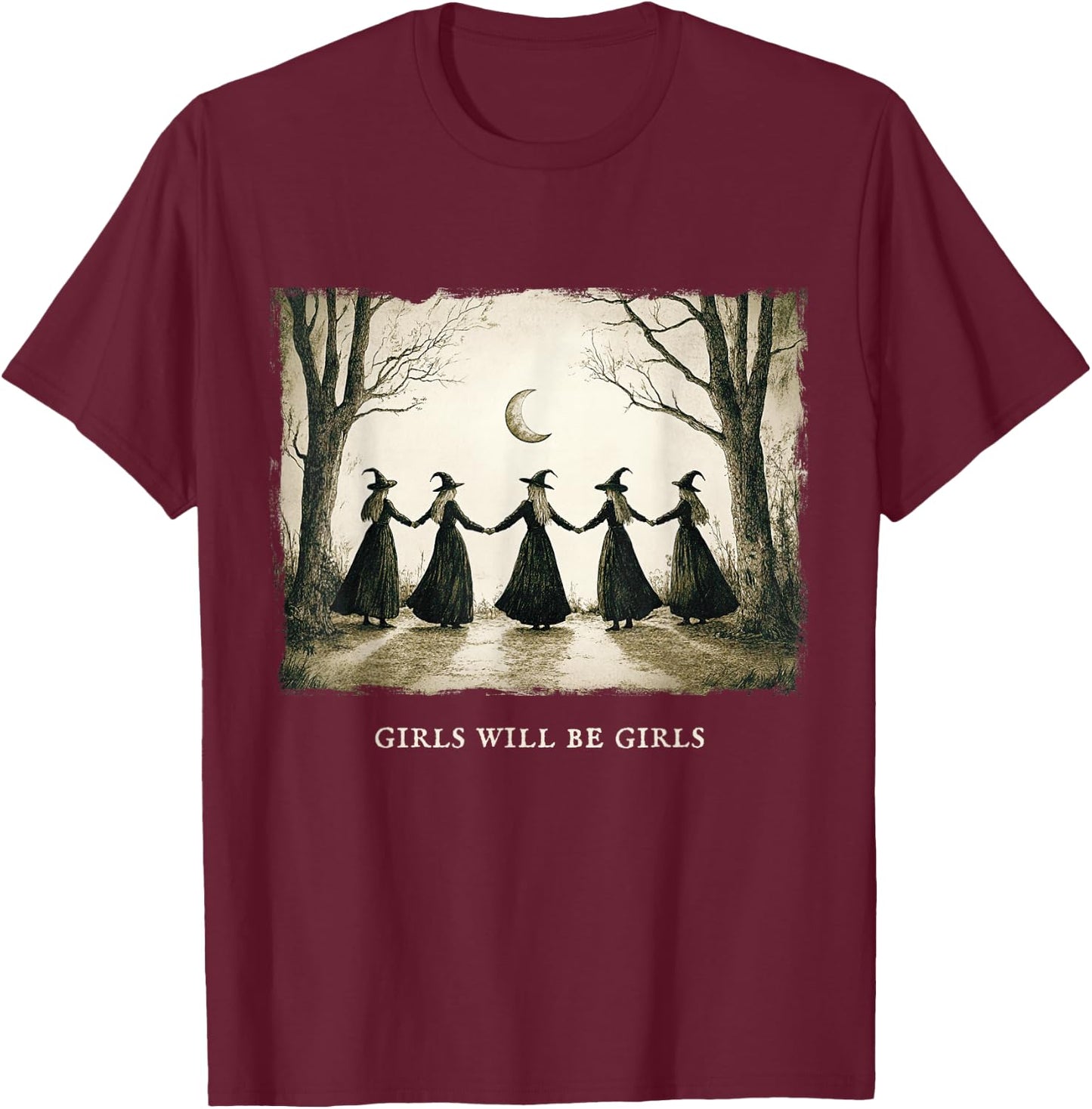 Witches T-Shirt - T-Shirt | Maroon