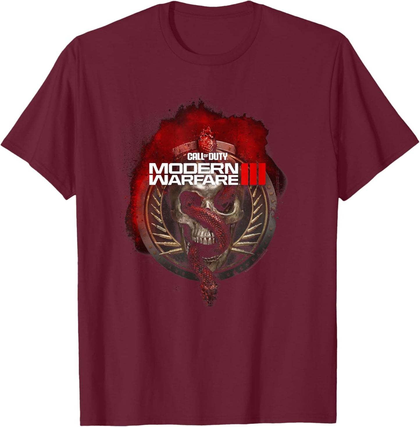 Call of Duty Modern Warfare III Jupiter FPS Video Game T-Shirt - T-Shirt | Maroon