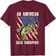 American Flag Bass Whisperer Fisherman T-Shirt - T-Shirt | Maroon