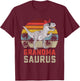 Grandmasaurus T Rex Dinosaur Grandma Saurus Family Matching T-Shirt - T-Shirt | Maroon