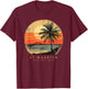 St. Maarten Caribbean Islands Palm Tree Vintage Beach T-Shirt - T-Shirt | Maroon