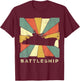 Vintage Battleship Retro Gift T-Shirt - T-Shirt | Maroon