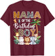 Nana Of The Birthday Boy Safari Jungle Bday Party T-Shirt - T-Shirt | Maroon