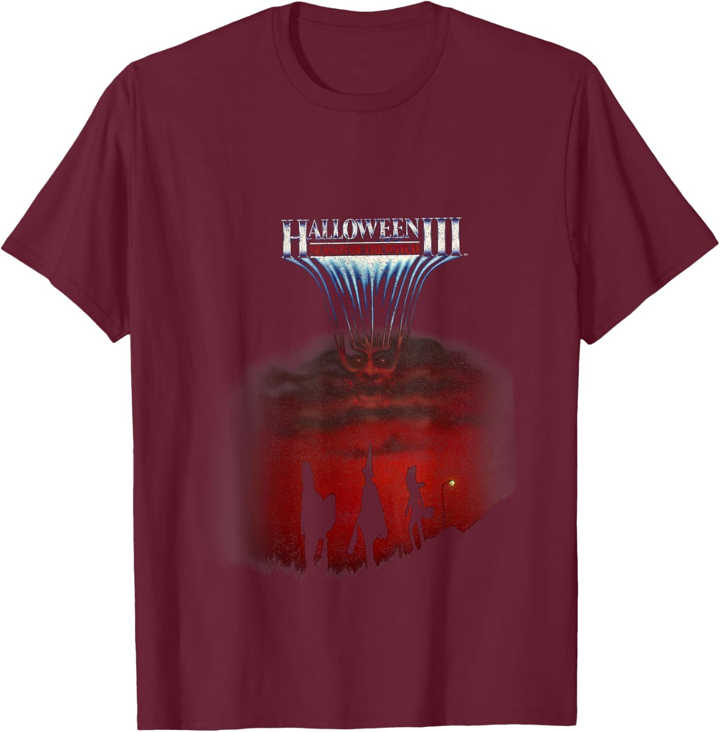 Halloween 3 Season Of The Witch Silhouette Poster T-Shirt - T-Shirt | Maroon