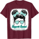 Support Squad Cervical Cancer Awareness Teal & White Ribbon T-Shirt - T-Shirt | Maroon