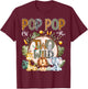 Pop Pop Of The Two Wild Animal Safari 2Nd Birthday Party T-Shirt - T-Shirt | Maroon