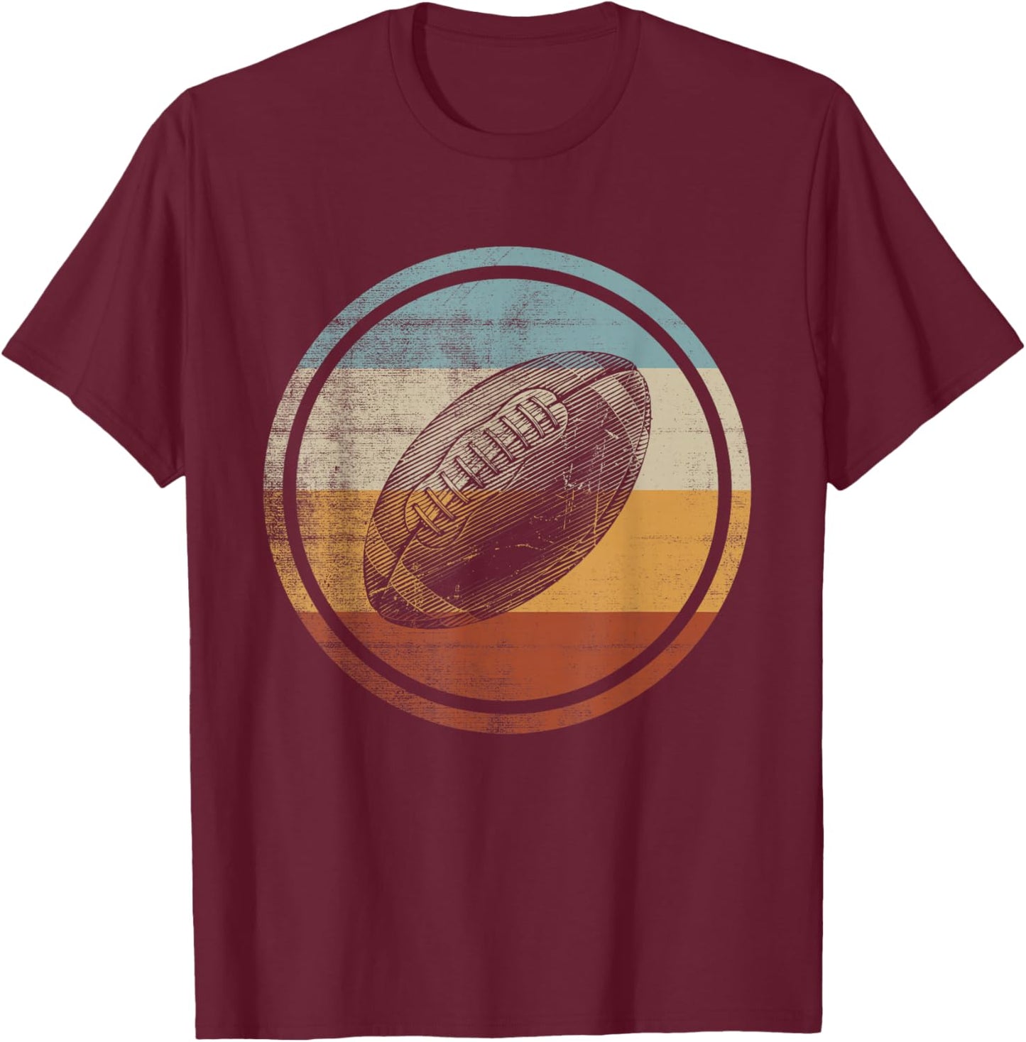 Retro Vintage Design American Football T-Shirt - T-Shirt | Maroon