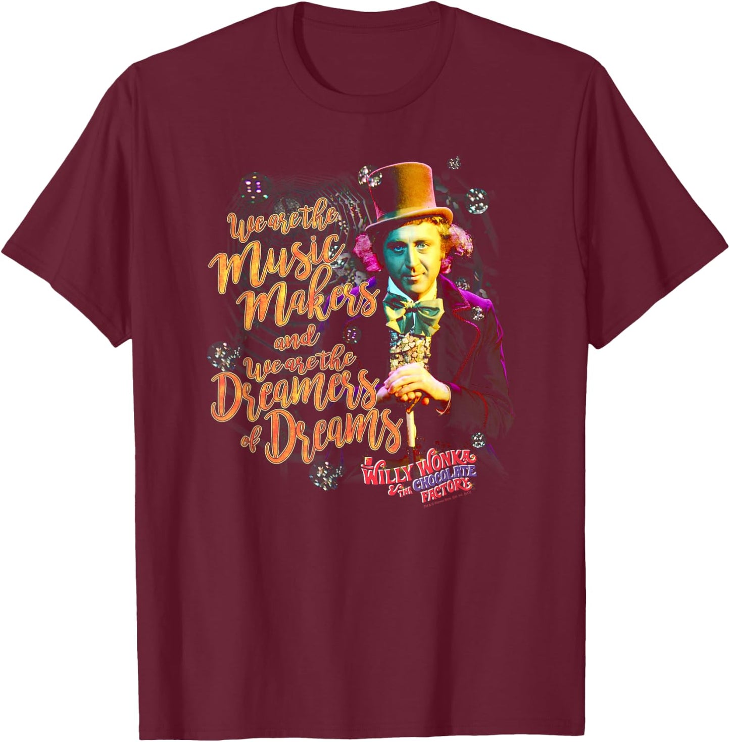Willy Wonka Music Makers T-Shirt - T-Shirt | Maroon