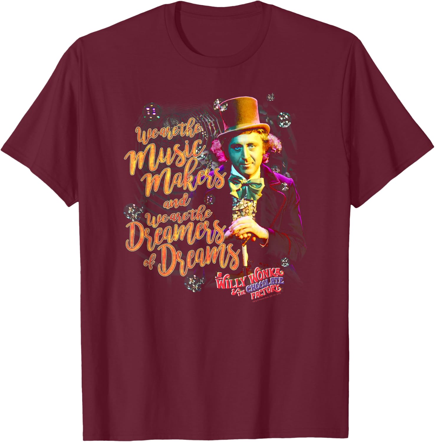 Willy Wonka Music Makers T-Shirt - T-Shirt | Maroon