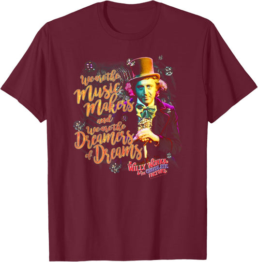 Willy Wonka Music Makers T-Shirt - T-Shirt | Maroon