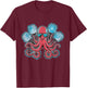 Octopus Holding a Pickleball Paddle T-Shirt - T-Shirt | Maroon