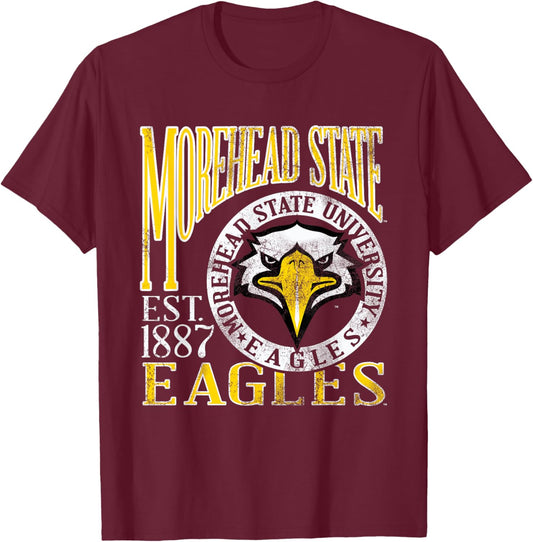Morehead State Eagles Vintage Dibs Blue Officially Licensed T-Shirt - T-Shirt | Maroon