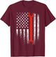 American Flag Mechanic Wrench Shirt Patriotic Car Van Tank Women Men T-Shirt - T-Shirt | Maroon
