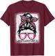 Women Dental Hygienist or Assistant Life Leopard Bleached T-Shirt - T-Shirt | Maroon