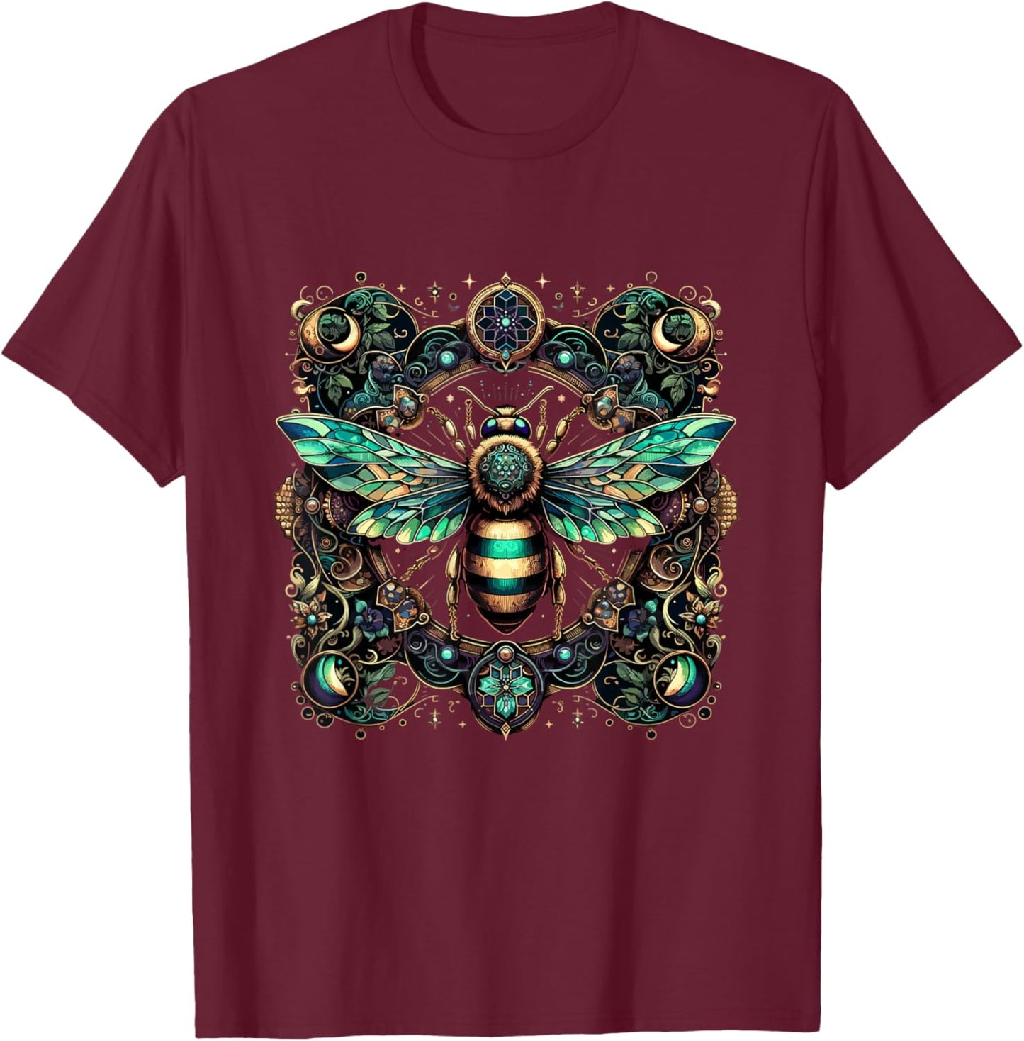 Fantasy Bee Beekeeper Beekeeping Hive Cute Bees T-Shirt - T-Shirt | Maroon