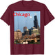 Chicago Photo Willis Tower T-Shirt - T-Shirt | Maroon