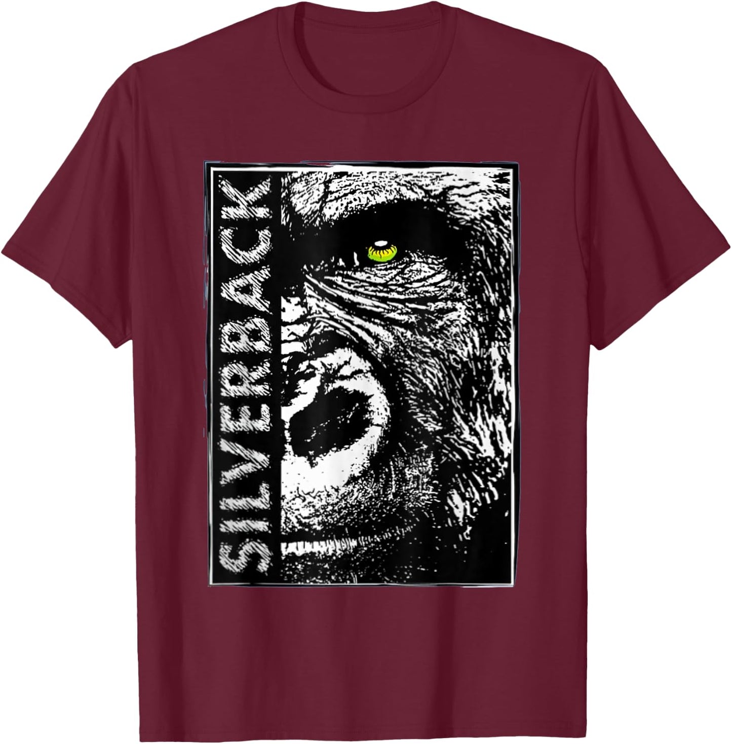 Silverback Gorilla Ape Buff Alpha Gym Gift T-Shirt - T-Shirt | Maroon