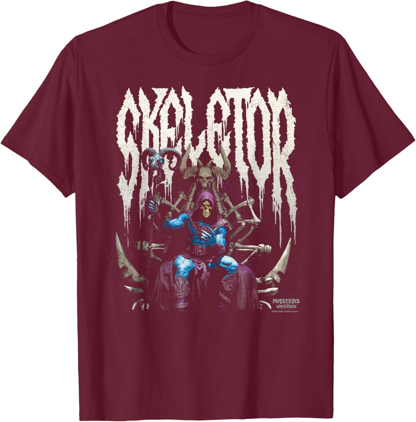 Masters of The Universe: Skeletor-Thron aus Metall T-Shirt - T-Shirt | Maroon